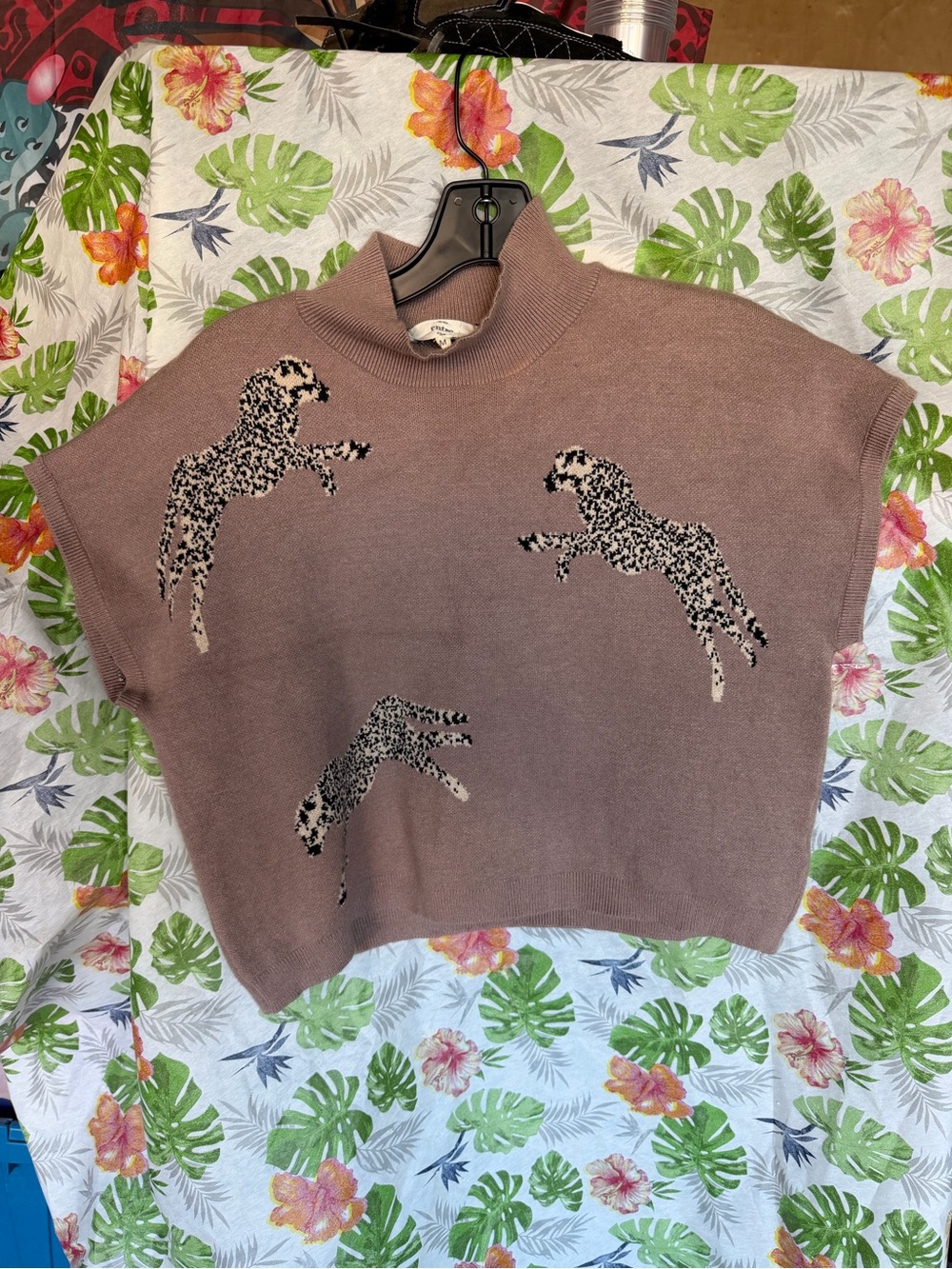 entro Mauve Short-Sleeve Turtleneck